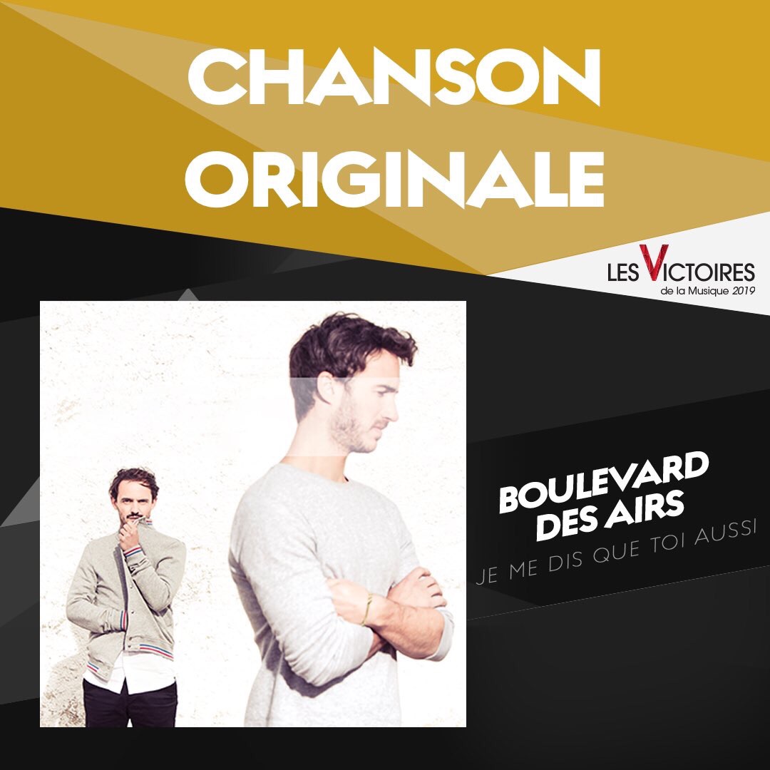 Boulevard des Airs, Chanson Originale de l’année.