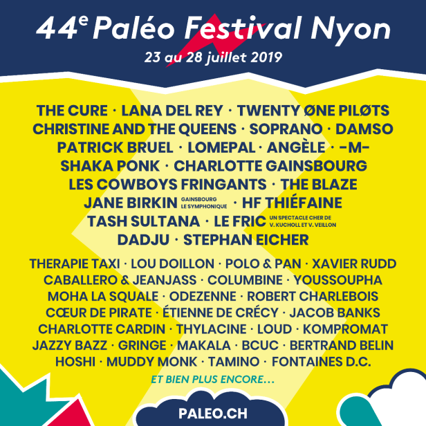 Programmation (presque) complète de la 44e édition du Paléo Festival