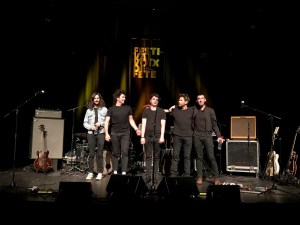 Le quintet Bigger à la fin de sa prestation, samedi 23 mars 2019 au festival Voix de Fête. © saint_xsl1