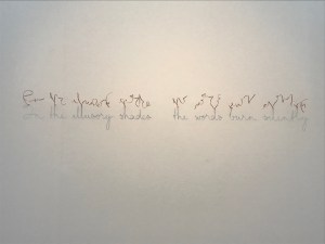 In the illusory shades the words burn silently by Fred Eerdekens