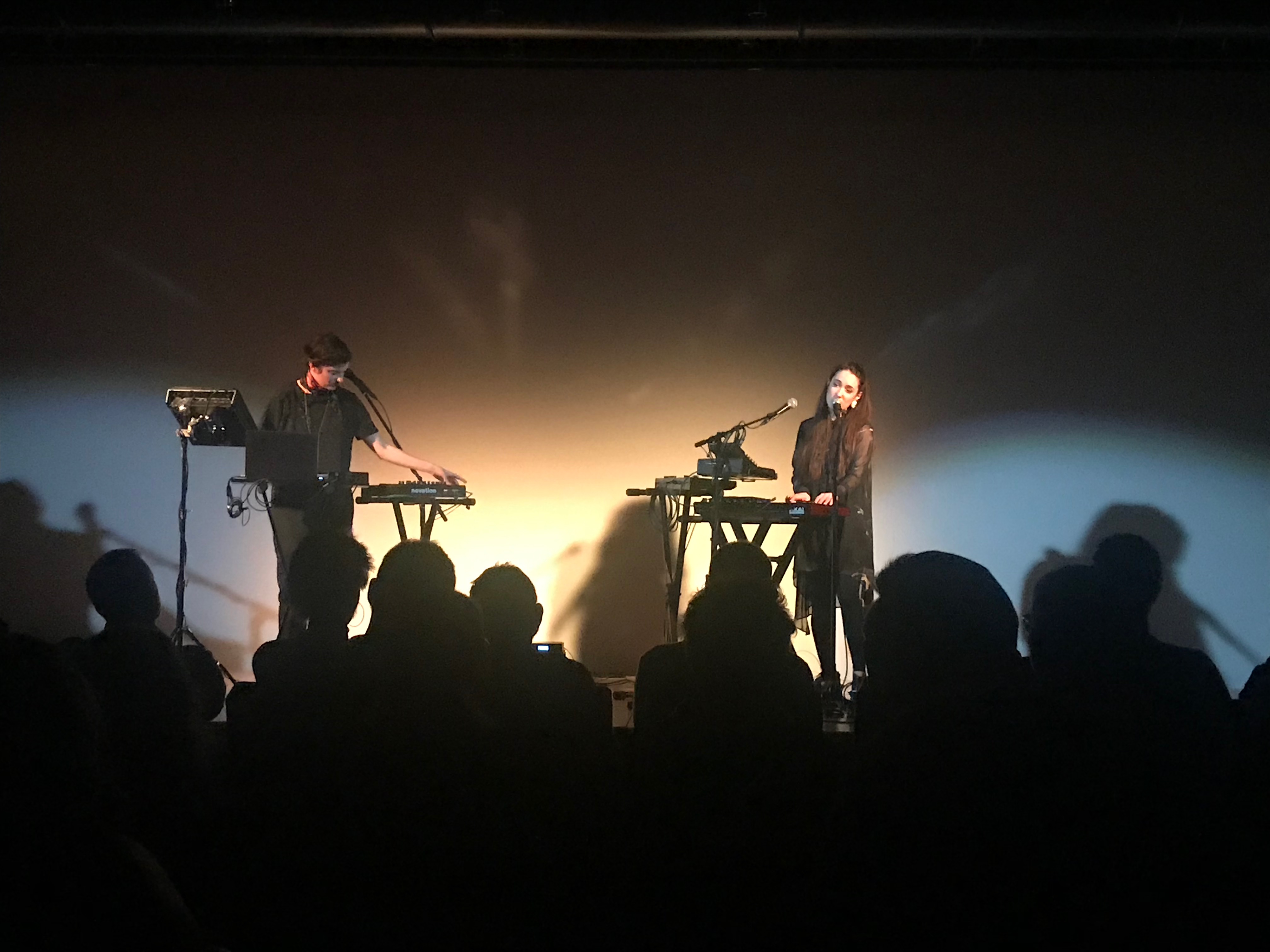 Rayannah et Marjorie, lors de sa prestation au Centre Culturel Canadien à paris le 28 Mars 2019.