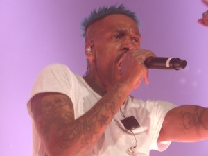 Mat Bastard du crew Skip The Use, sur la scène W du Printemps de Bourges, vendredi 19 avril 2019. © saint_xsl1