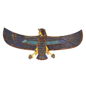 Pectoral en Or de l'oiseau Ba avec incrustations.