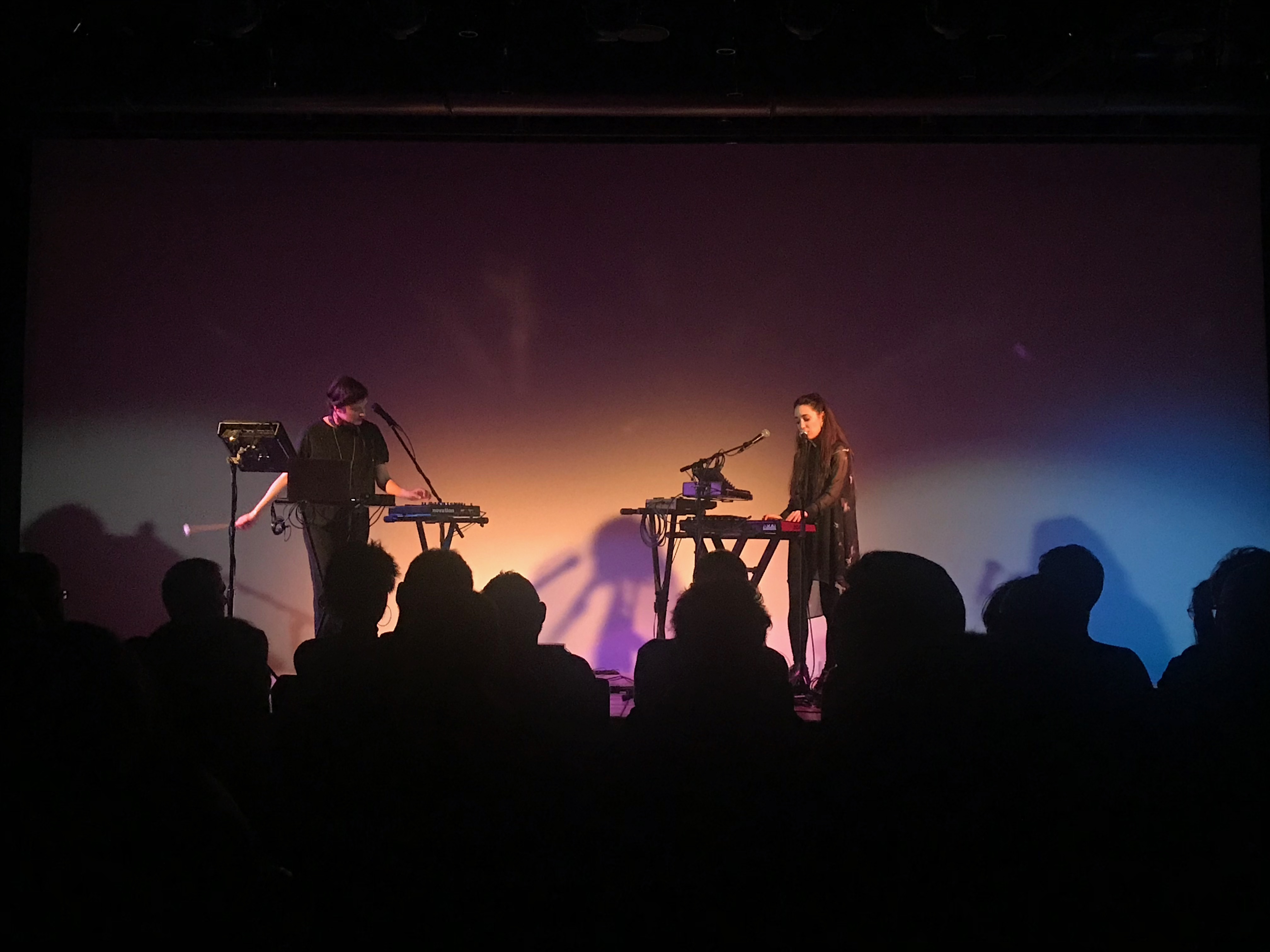 Rayannah et Marjorie, lors de sa prestation au Centre Culturel Canadien à paris le 28 Mars 2019.