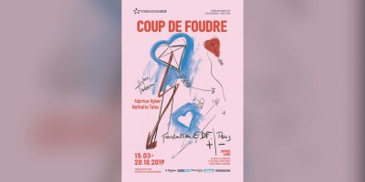 Affiche de l'exposition "Coup de Foudre" à la Fondation