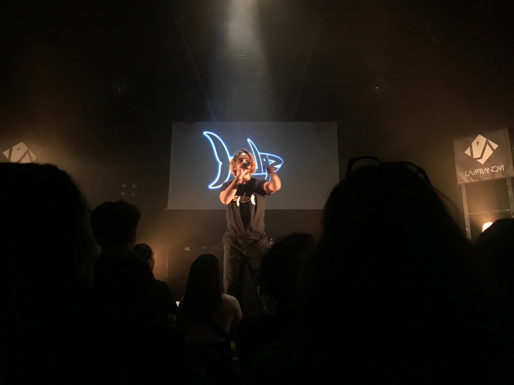 Salek sur la scène de l'Affranchi à Marseille, dans le cadre de la finale nationale du Buzz Booster, samedi 18 mai 2019.