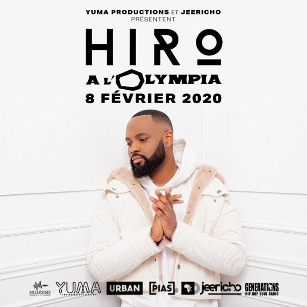 Affiche du concert de Hiro à l'Olympia le 8 février 2020.