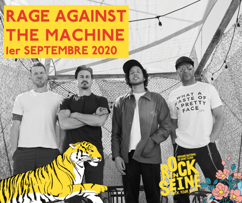 Rage Against Machine sera à l'affiche de Rock en Seine le 1er septembre 2020.
