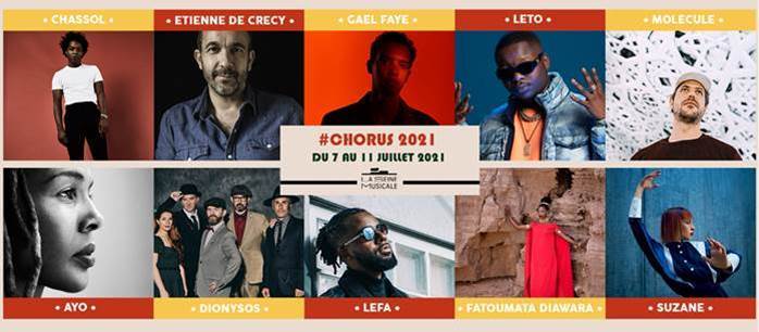 Programmation du festival Chorus 2021.