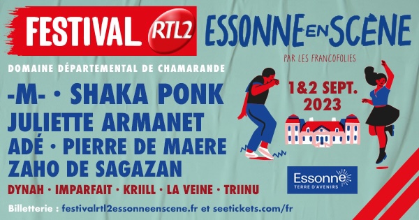 Le festival rtl2 Essonne en scène revient au cœur du domaine départemental de Chamarande les 1 & 2 septembre avec une programmation très pop rock. (Crédit Visuel festival RTL2 Essonne en Scène )