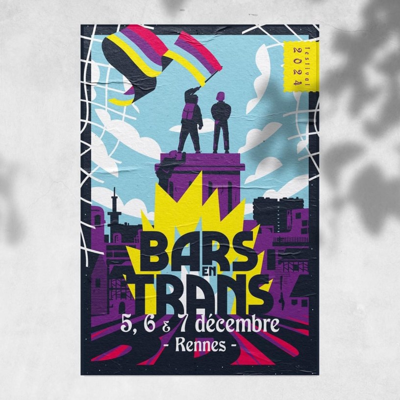 Le visuel de la 28e édition des Bars en Trans, du 5 au 7 décembre 2024 à Rennes. (C): Maxime Le Clanche