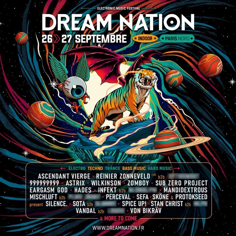 Dream Nation annonce les premiers noms de sa 12e édition avec Ascendant Vierge, Reinier Zonneveld, 999999999, SEFA, Wilkinson, Zomboy… et bien d’autres à venir