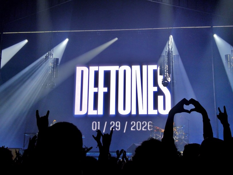 Deftones sur la scène de l’Adidas Arena, le 29 janvier 2026.