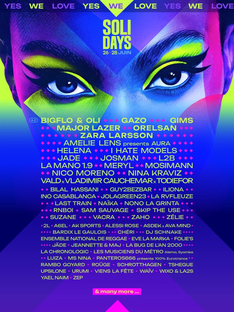 La programmation 2026 de Solidays