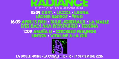 Festival Radiance 2026 programmation annonce
